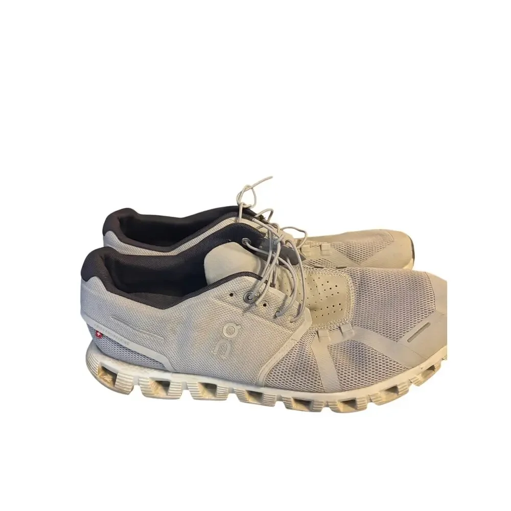 On Running Mens Cloud Sneakers Light Gray White Sole Size 12